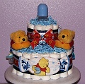 Pooh 2 Tier Diaper Cake